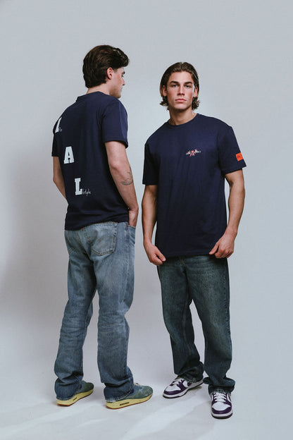 THE LIFESTYLE DONKERBLAUW T-SHIRT